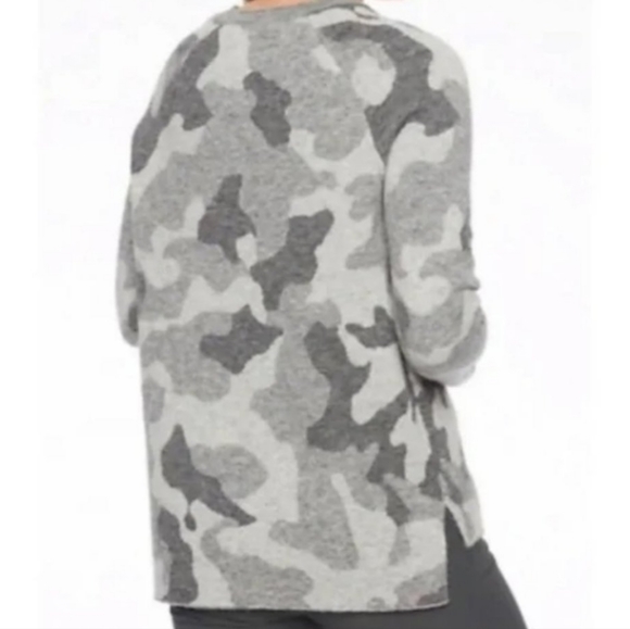 ATHLETA Camo Grey Sweater. Made Fine Wool, Alpaca and Nylon. Size XS. - Picture 7 of 10